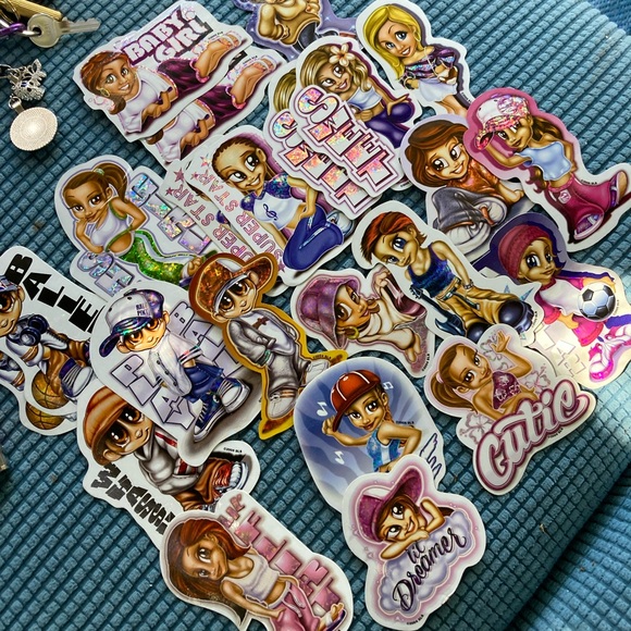 HUGE VINTAGE LOT STICKERS - Picture 1 of 16